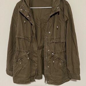 H&M Olive Green Hooded Jacket
